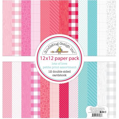 Doodlebugs Lots Of Love Designpapier - Petite Print Assortment